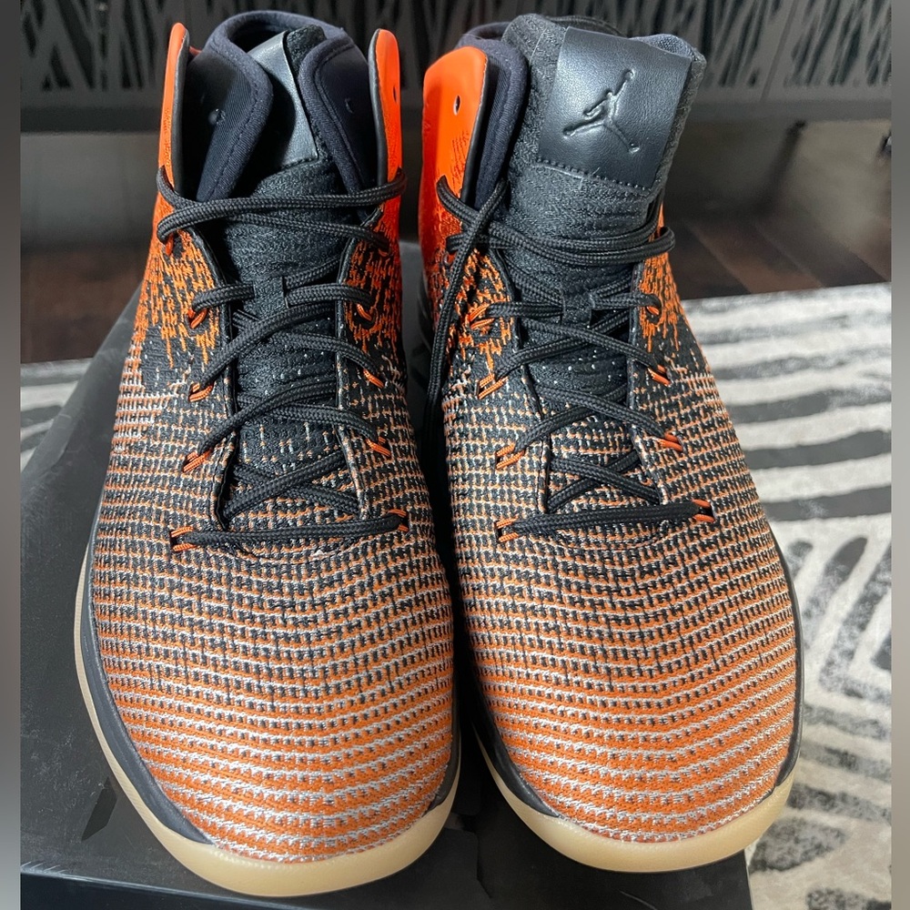 Jordan Men's Athletic Black and Orange Shoes